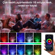 Anaway LED Yıldız Projektör Lambası, Yıldızlı Gece Lambası, Okyanus Dalgası