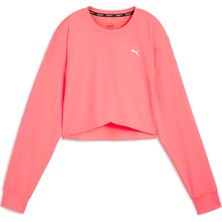Puma Cloudspun Crossover Crew Kadın Pembe Koşu Sweatshirt