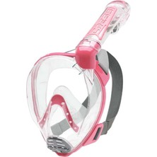 Cressi Duke Tam Yüz Maske Clear-Pınk-S - M
