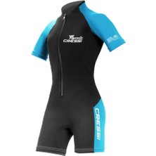 Cressi Tiburon Lady Shorty Dalış Elbisesi Black / Aquamarıne-2mm - No:3 / M
