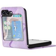 SZY Market Samsung Galaxy Z Flip 6 Için Flip Case Kart Yuvası Standı ile Flip Cüzdan Pu (Yurt Dışından)