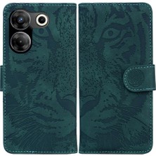 SZY Market Tecno Camon 20 Pro 4g Deri Cüzdan Kickstand Koruyucu Için Flip Case (Yurt Dışından)