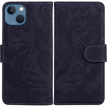 SZY Market IPhone 13 Için Flip Case Mini Deri Cüzdan Kabartmalı Sevimli Kaplan Kickstand (Yurt Dışından)