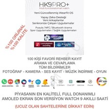 Ithalatçı Garantili Hk9 Pro Plus (4 Kordon Özel Seçmeli) Son Model Amoled Watch9 Iphone Android Erk