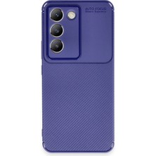 Teleplus Vivo V30 Lite 4g Kılıf Auto Focus Karbon Dokulu Kapak