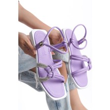 ARTI ARTI AYAKKABI MİA026-1501 Günlük Kadın Mor Tatil Sandaleti