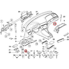 Heropar Bmw E46 E65 E66 E67 ve E83 Iç Kaplama Klips Karşılığı (1 Adet) 51458266814