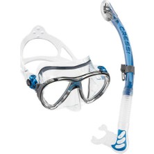 Cressi Big Eyes Evolution Maske Alpha Ultra Dry Şnorkel Seti Clear/blue