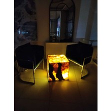 Arte Marble Oniks Lambader Orta Sehpa