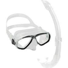 Cressi Perla Maske Mexico Şnorkel Seti Clear-Black