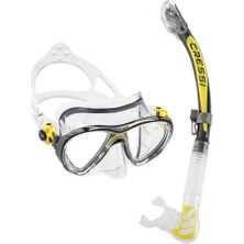 Cressi Big Eyes Evolution Maske Alpha Ultra Dry Şnorkel Seti Clear/yellow