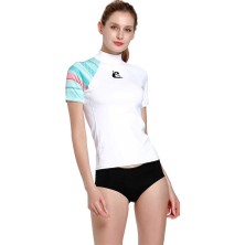 Cressi Shield Rash Guard Lady T-Shirt Whıte - Aquamarıne-Xl - No:5