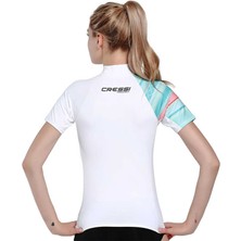 Cressi Shield Rash Guard Lady T-Shirt Whıte - Aquamarıne-Xl - No:5