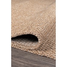 Modern Jüt Yolluk Halı Rusticana 3101 Naturel Örme Kilim80x150