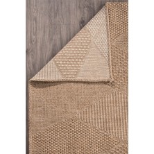 Modern Jüt Yolluk Halı Rusticana 3102 Naturel Örme Kilim80x150