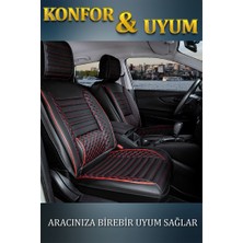 Kepmorpho 
bmw 3 Serisi 324 Lüx Deri Oto Koltuk Kılıfı Ön Arka Takım Elit Serisi Siyah Kırmızı