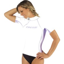 Cressi Rash Guard Lady Kısa Kollu T-Shirt Whıte-Lılac-No:2 - S