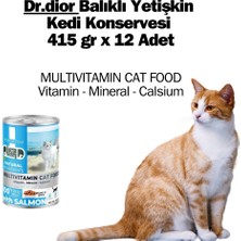 Dr.dior Balıklı Yetişkin Kedi Konservesi 415 gr x 12 Adet