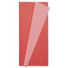 Rocopaper Premium Alman Çift Taraflı Krapon, Çiçek Yapım KAĞIDI,90GR 25X125 cm %130 Esneme, Pembe&açık Çilek