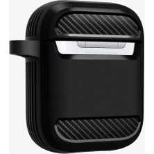 Spigen AirPods (2. nesil) / (1.nesil) Kılıf Rugged Armor Black - ASD01117