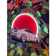 Neonite 'Gtr' Işıklı Ve Uv Baskılı Neon Led Dekoratif Duvar Tabelası (44x40cm)