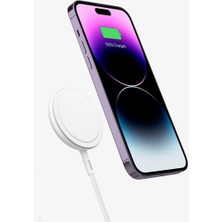 Spigen MagFit (15W) Manyetik Kablosuz Şarj Cihazı iPhone için MagSafe özellikli Kickstand ArcField White - ACH05430