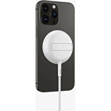 Spigen MagFit (15W) Manyetik Kablosuz Şarj Cihazı iPhone için MagSafe özellikli Kickstand ArcField White - ACH05430