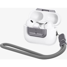 Spigen AirPods Pro / Pro (2. nesil) Koruma Kilidi Lock Fit M Metallic Gray - ASD06155