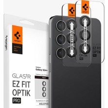 Spigen Galaxy S24 Plus Kamera Lens Camı Koruyucu Glas.tR EZ Fit Optik Pro (2 Adet) Black - AGL07433