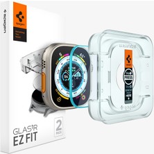 Spigen Apple Watch 49mm (Ultra 2/1) Cam Ekran Koruyucu Kolay Kurulum Glas.tR EZ Fit Slim HD (2 Adet) - AGL05556