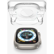 Spigen Apple Watch 49mm (Ultra 2/1) Cam Ekran Koruyucu Kolay Kurulum Glas.tR EZ Fit Slim HD (2 Adet) - AGL05556