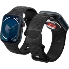 Spigen Caseology Apple Watch 49mm Ultra 2/1 - 46mm Seri 10 - 45mm Seri 9/8/7 - 44mm Seri SE2/SE/6/5/4 Kordon Kayış Band Parallax Matte Black - AMP07135