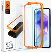 Spigen Galaxy A55 Cam Ekran Koruyucu Kolay Kurulum AlignMaster Glas.tR (2 Adet) - AGL07775