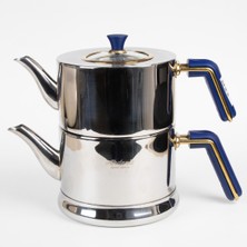 Akdeniz Çaydanlık Takımı Fit Aile Boy Mavi-Altın Fma-Fit 2510 6740