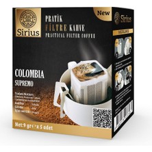 Sirius Kahve Sirius Premium Kolombiya - Guatemala - Kenya - Yüksek Kafein 4lü