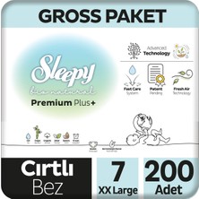 Sleepy Bio Natural Premium Plus Gross Paket Bebek Bezi 7 Numara Xxlarge 200 Adet