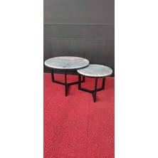 Arte Marble Afyon Tricolor Orta Sehpa