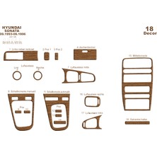 Marscockpitdesign Hyundai Sonata Konsol-Maun Kaplama 1993-1996 18 Parça