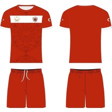Sportech Kurt Motifli Yeni Nesil Türkiye Forma Takımı K0168 (Tek Kelime Isim ve Numara Yazılır) Xs