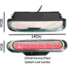 Gcstore 12 Volt Mavi Kırmızıled  Çakar Lamba Panjur Içi Ayak Altı Araç Iç ve Dış Uyumlu  Çakar Lamba 2li