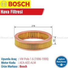 Bosch Vw Polo 1.6 Hava Filtresi 1996-1999