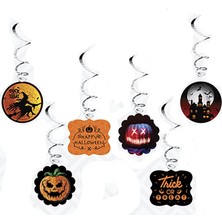 Pandoli 6 Adet Halloween Temalı Asmalı Sarmal Kağıt Uzar Tavan Süsü