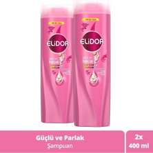 Elidor Güçlü ve Parlak E Vitamini Makademya Yağı Kolajen Saç Bakım Şampuanı 400 ml x 2