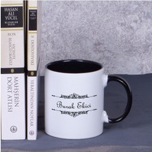 Kitaplı Hediye Isme Özel Tasarım Siyah Renkli Kupa