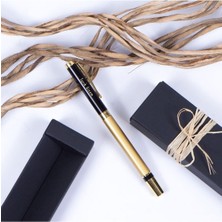 Kitaplı Hediye Kişiye Özel Gold Metal Roller Kalem