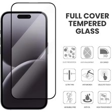 Coolacs Apple iPhone 16 ile Uyumlu Ekranı Tam Kaplayan Eks Temperli Kırılmaz Cam Ekran Koruyucu