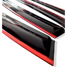 Balp Chery Tiggo 7 Düz Kırmızı Kromlu Cam Rüzgarlığı