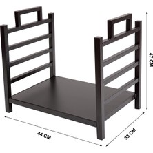 Wood Shut Metal Çantalı Odunluk Şömine Aksesuar Seti