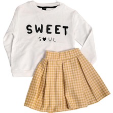 MG Mini Giyim 3-10 Yaş Kız Çocuk Etekli Sweet Takım - Sweet Soul
