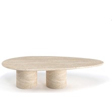 Arte Marble Traverten Orta Sehpa